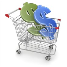 Dollar Sign in Shopping Cart