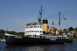 Steam icebreaker Stettin, 12th Flensburger Dampf Rundum, Flensburg, Schleswig-Holstein, Germany,