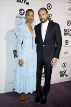 Zoe Saldana and Marco Perego Saldana at the Eva Longoria Foundation Dinner Gala held at the Four