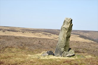 The greenwood stone a historic 16th century boundary marking the borders of midgley and wadworth