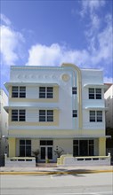 Historical Art Deco Building in Miami South Beach, Florida, USA, North America