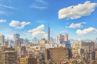 View of Cairo with its modern buildings and TV Tower, Egypt, Africa