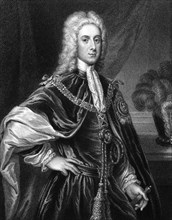 John Campbell, 2nd Duke of Argyll (1678-1743) on engraving from 1830. Scottish nobleman and senior