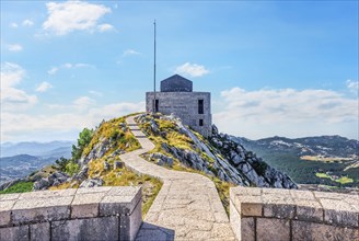 Footpath to Peter Negush mausoleum in the mountains of Montenegro