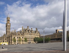 Bradford, west yorkshire, united kingdom, 28 may 2019: centenary square in bradford west yorkshire