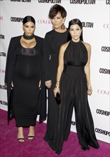 Kourtney Kardashian, Kim Kardashian and Kris Jenner at Cosmopolitan Magazine's 50th Birthday