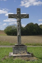 wayside shrine near Jagstberg, Mulfingen, Jesus, Jesus, Jesus cross, wayside cross, Jagst,