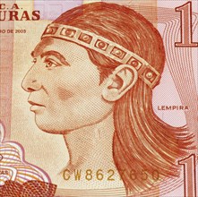 Lempira on Banknote from Honduras. Lempira (died 1537) was a war captain of the Lencas of western