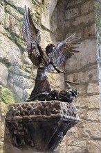 Archangel and Devil, Chapel, St Michaels Mount, Marazion, England, UK