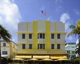 Historical Art Deco Building in Miami South Beach, Florida, USA, North America