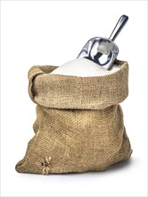 Sack of sugar isolated on a white background