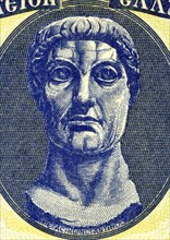 Constantine the Great (272-337) on 100 Drachmai 1950 Banknote from Greece. Roman Emperor during