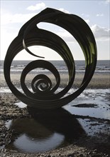 Cleveleys, Blackpool, Lancashire, United Kingdom, 4 March 2022: the marys shell sculpture on