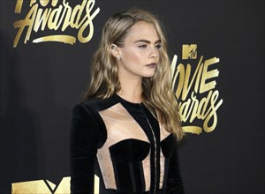 Cara Delevingne at the 2016 MTV Movie Awards held at the Warner Bros. Studios in Burbank, USA on