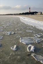 Ice floes off Hörnum, Sylt, Schleswig-Holstein, Germany, Europe