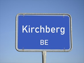 Town sign Kirchberg BE