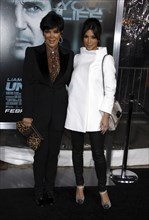 Kim Kardashian and Kris Jenner at the Los Angeles premiere of 'Unknown' held at the Mann Village