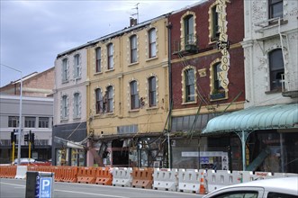 CHRISTCHURCH, NEW ZEALAND, september 14, 2011, tall buildings fenced off in Christchurch, South