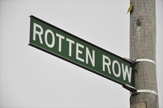 Street sign for Rotten Row, Charleston, South Island, New Zealand, Oceania