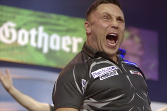 Gerwyn Price at the Pro7 Celebrity Darts World Championship 2023