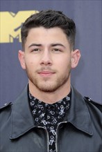 Nick Jonas at the 2018 MTV Movie And TV Awards held at the Barker Hangar in Santa Monica, USA on