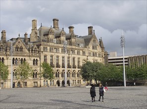 Bradford, west yorkshire, united kingdom, 28 may 2019: centenary square in bradford west yorkshire