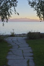 Evening atmosphere in Friedrichshafen on Lake Constance