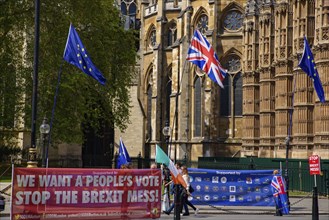 The signs and banners in London protesting the mess of the Brexit deal between the UK government