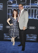 Kate Flannery and Chris Haston at the Los Angeles premiere of 'Spies In Disguise' held at the El