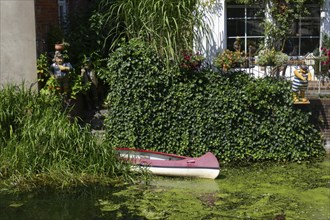 Boat at the old watermill in Bad Oldesloe