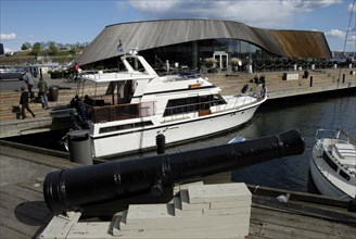 Cannon at Aker Brygge, Oslo, Norway, Europe