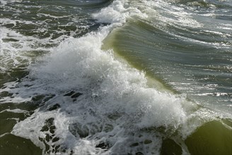 Surf waves on the beach in Palanga, Lithuania, Europe