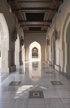 Beautiful arcade in mosque (Oman, Arabia)