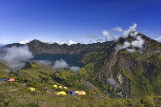 Rinjani volcano in Lombok Island, Indonesia, Asia