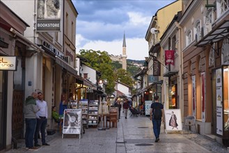 Street view of Stari Grad, the old city of Sarajevo in Bosnia and Herzegovina