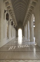 Beautiful arcade in mosque (Oman, Arabia)