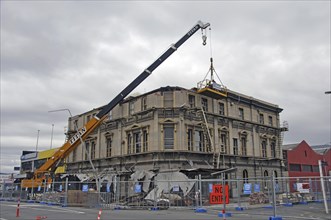 CHRISTCHURCH, NEW ZEALAND, December 1, 2011, Demolition of tall buildings begins in Christchurch,