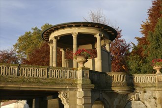 Castle harbour of the royal summer residence in Friedrichshafen on Lake Constance