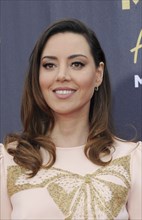 Aubrey Plaza at the 2018 MTV Movie And TV Awards held at the Barker Hangar in Santa Monica, USA on