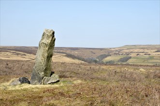 The greenwood stone a historic 16th century boundary marking the borders of midgley and wadworth