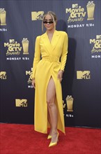 Jasmine Sanders at the 2018 MTV Movie And TV Awards held at the Barker Hangar in Santa Monica, USA