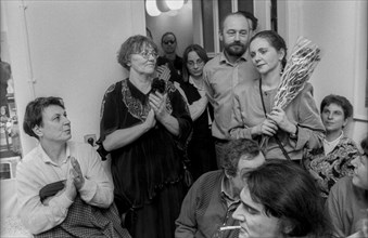 Germany, Berlin, 15.02.1991, discussion round Experience with Censorship, at Haus Drama in