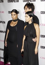 Kris Jenner, Kourtney Kardashian and Kim Kardashian at Cosmopolitan Magazine's 50th Birthday