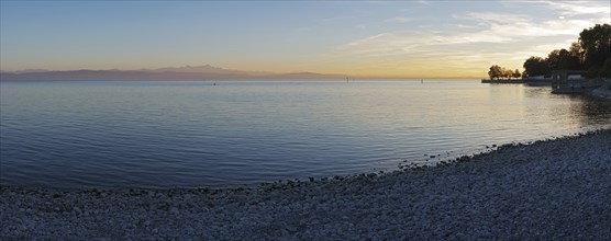 Evening atmosphere in Friedrichshafen on Lake Constance