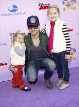 Joey Lawrence, daughters Liberty Grace Lawrence and Charleston Lawrence at the Los Angeles premiere