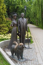 Statue of George Armitstead in the National Opera gardens in Riga, Latvia, Europe