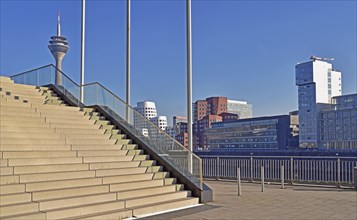 Stairs, TV Tower, buildings, stairs and buildings