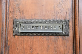 Pisa, Italy. September 17, 2023. An old mailbox in Italy