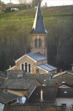 Church of the village of Saint Julien, Beaujolais, France, Europe