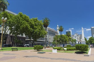 Buenos Aires, Argentina, December 27, 2015: Panoramic photo of Plaza de Mayo (Plaza de Mayo) famous